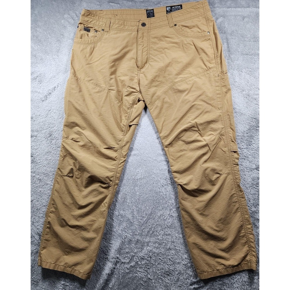 Kuhl Liberator Pants Mens 40x30 Beige Relaxed Fit Canvas Hiking Travel Casual